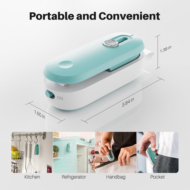 ODSD 2 in 1 Mini Bag Sealer - Heat Seal and Cutter with Lanyard, Portable Handheld Chip Bag Sealer for Snacks, Candies, Plastic Food Storage (Batteries Included) - Image 5